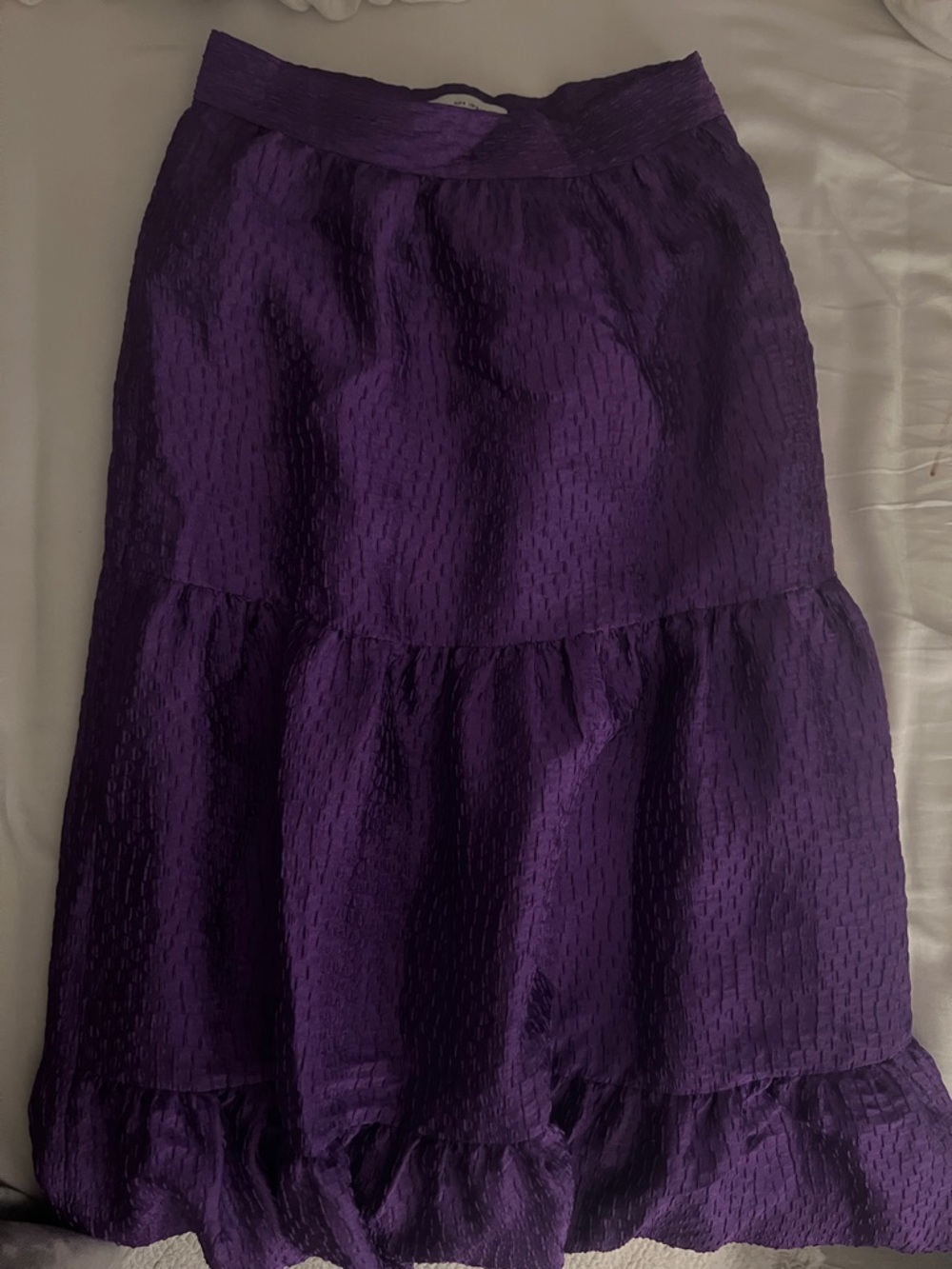 Zara Purple Tiered Maxi Skirt - Women
